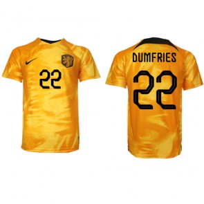 Lacne Muži Futbalové dres Holandsko Denzel Dumfries #22 MS 2022 Krátky Rukáv - Domáci